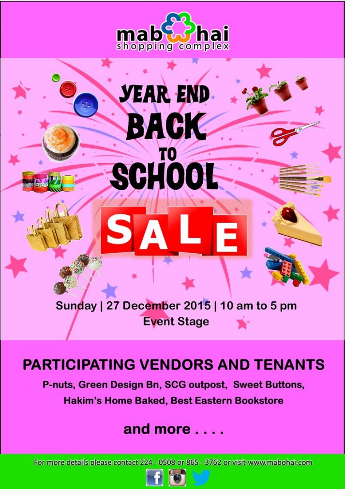 Year End Back to School Sale Poster A3