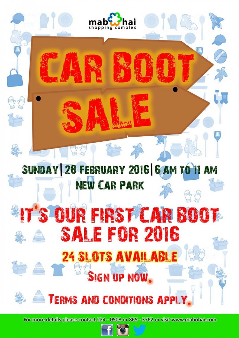 First Car Boot Sale for 2016 Mabohai Shopping Complex